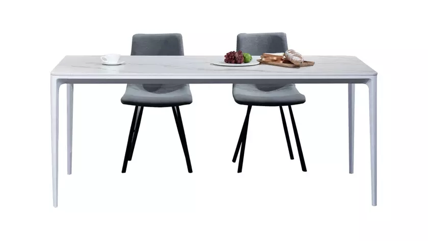 Bianco Statuario modern minimalist table with ceramic table top and aluminum table base for out door BK CIANDRE