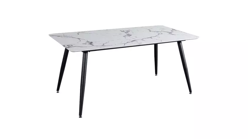Minimalist Rectangular Ceramic Restaurant Dining Table