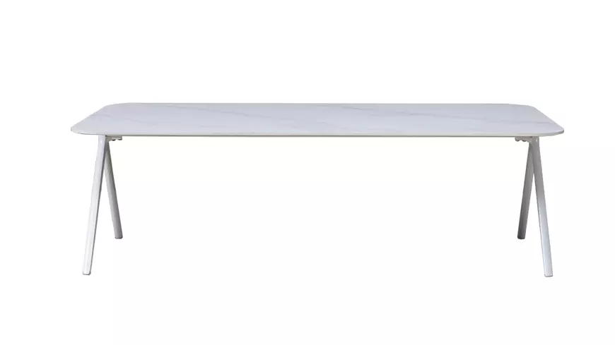 Tavolino dal design moderno con piano in ceramica e adatto per uso esterno BK-TCH011