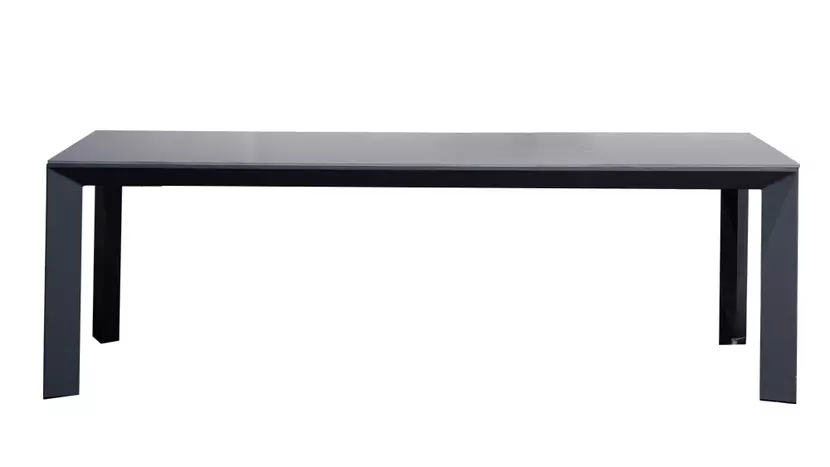 Modern Minimalist dining table with ceramic table top and aluminum table base BK CIANDRE