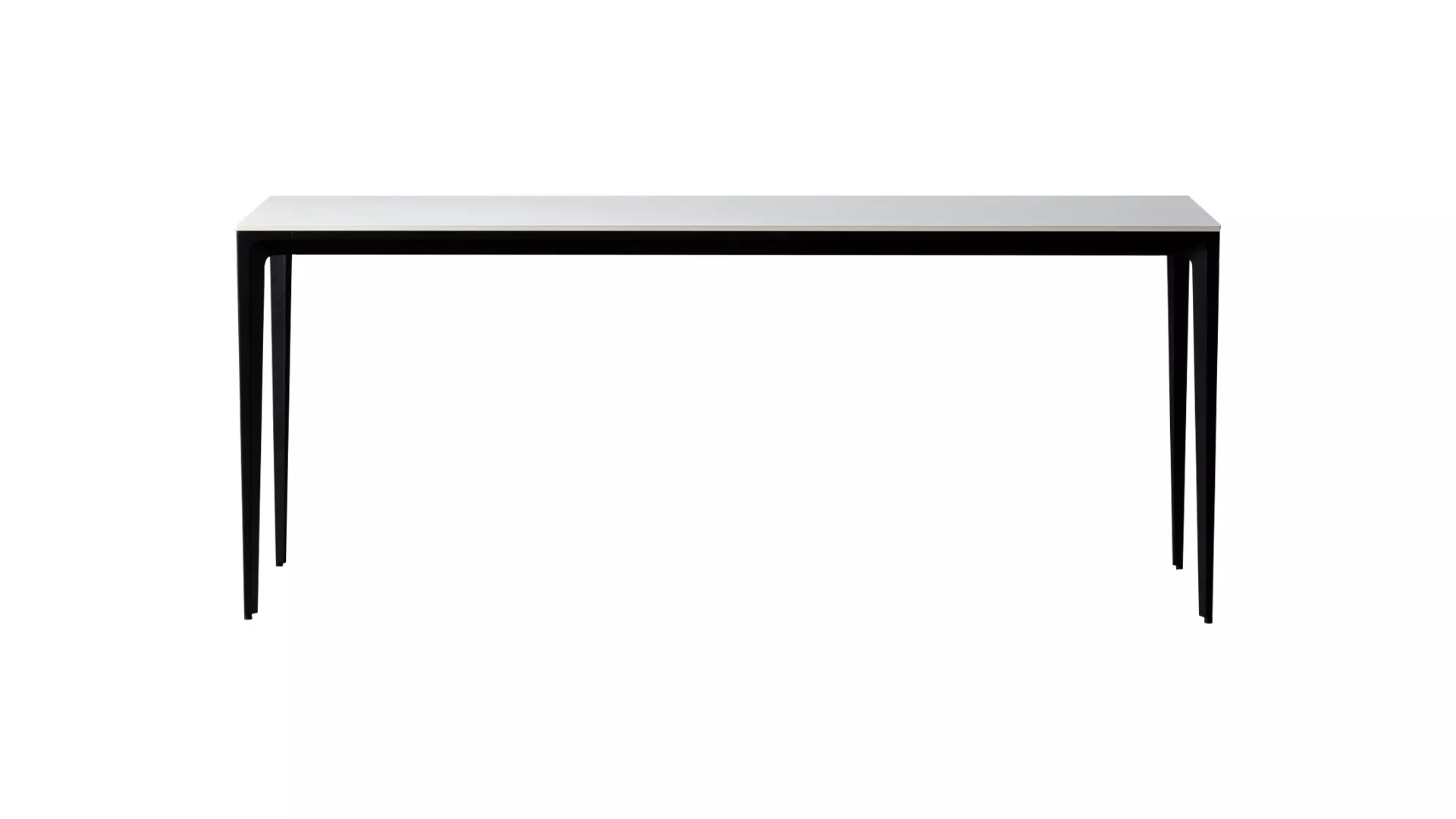 Slender white modern long ceramic table Bk ciandre