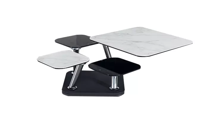 4 Layer Rotatable Ceramic Table for Living Room
