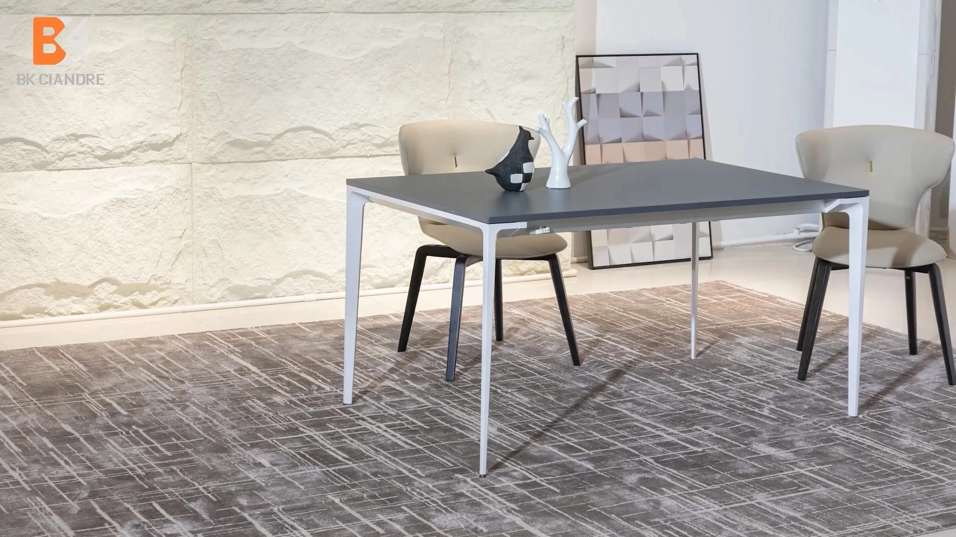 Bk Ciandre Nuevo lanzamiento FENIX Mesa de comedor extensible rectangular [Mesa de cerámica]