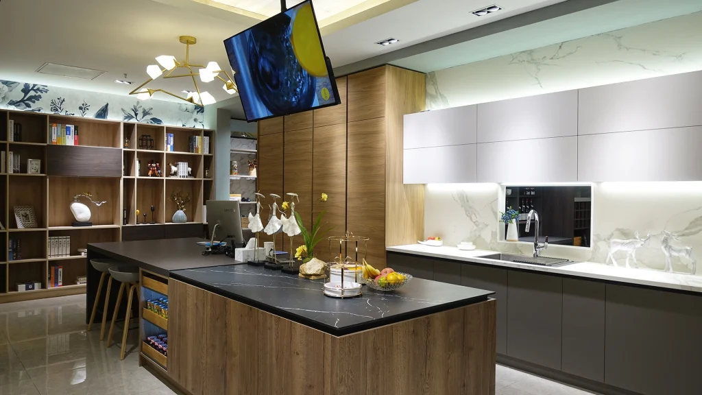 Braun morden smart wooden kitchen cabinet BKCIANDRE
