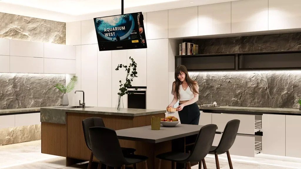 Chorme Stone Marble Countertops Smart Kitchen Cabinet Manufacturer