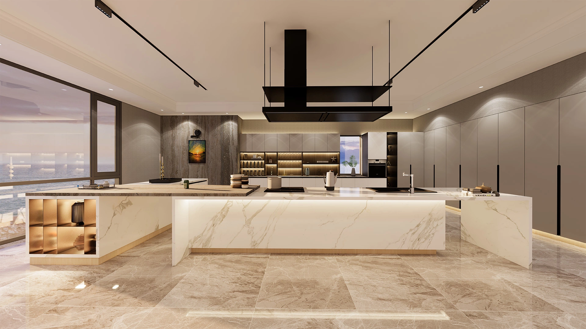 Isla luxury smart mobile da cucina in ceramica per la casa Bk ciandre