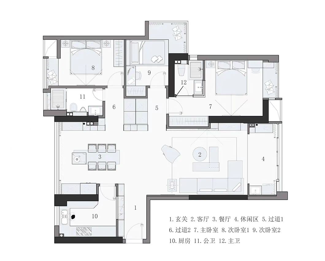 Australia Estate Developers Project Case for High-End Furniture flat drawing
