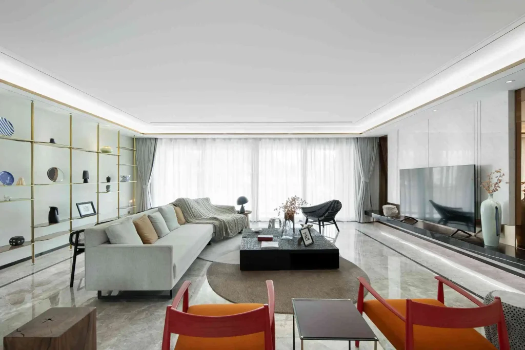 The main design concept centered of the model room