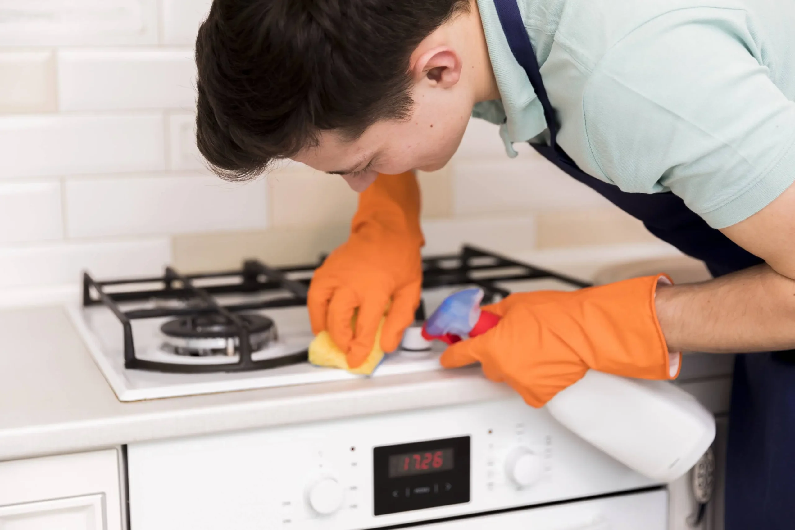 Deep Cleaning kitchen cabinet