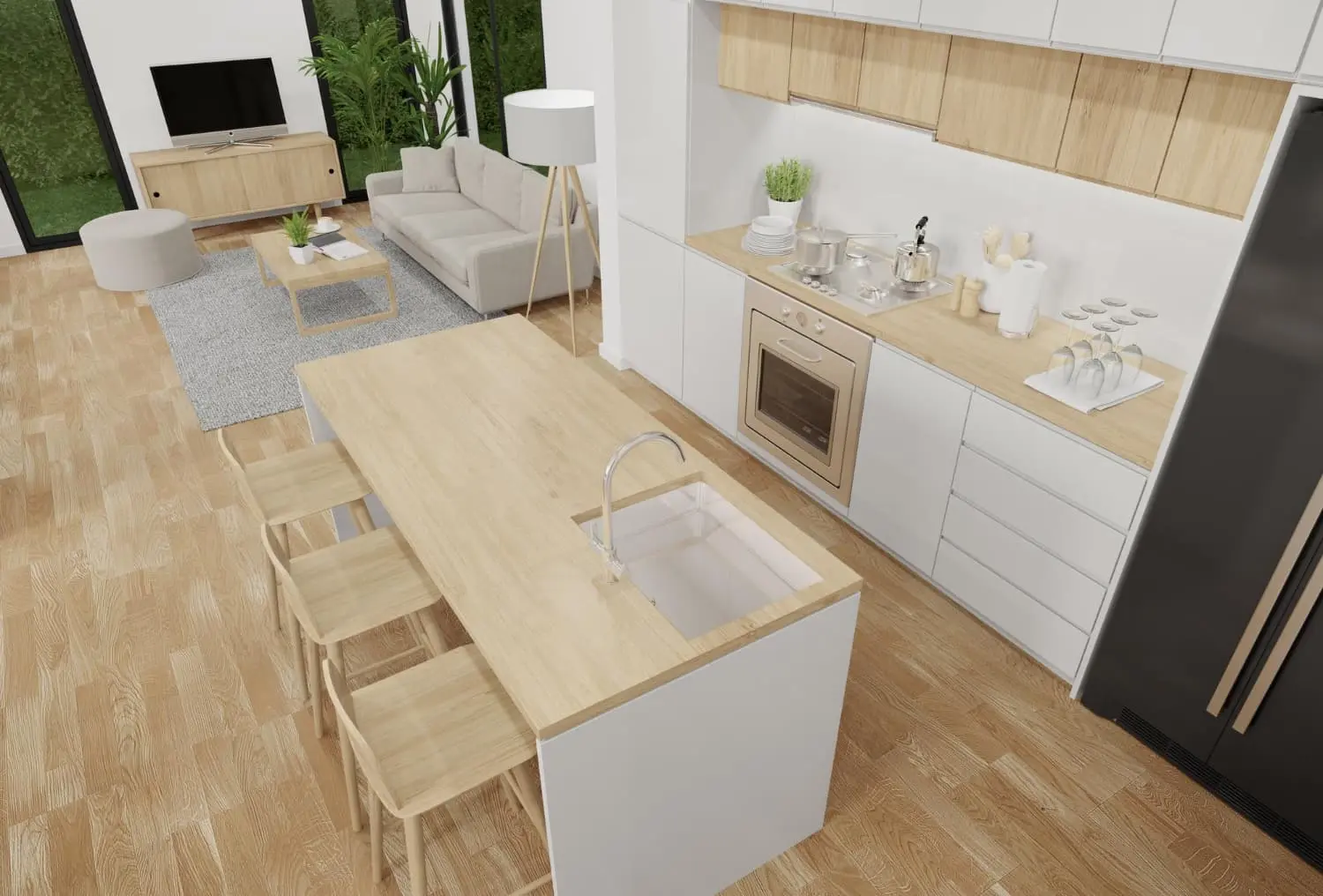 Two-tone kitchen cabinets-kitchen layout