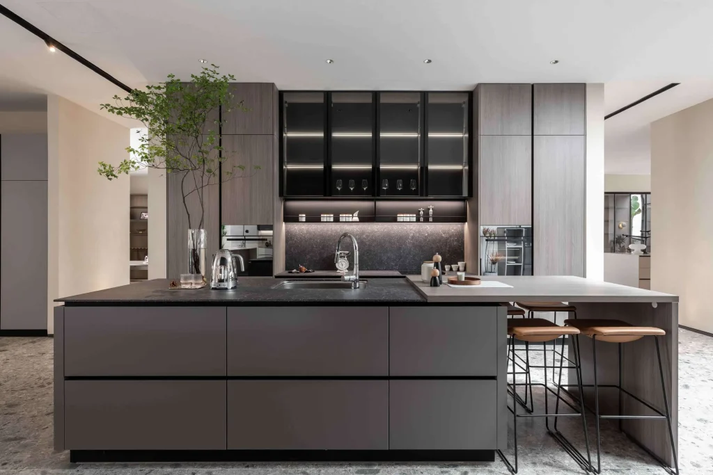 iridescent mdf kitchen cabinet