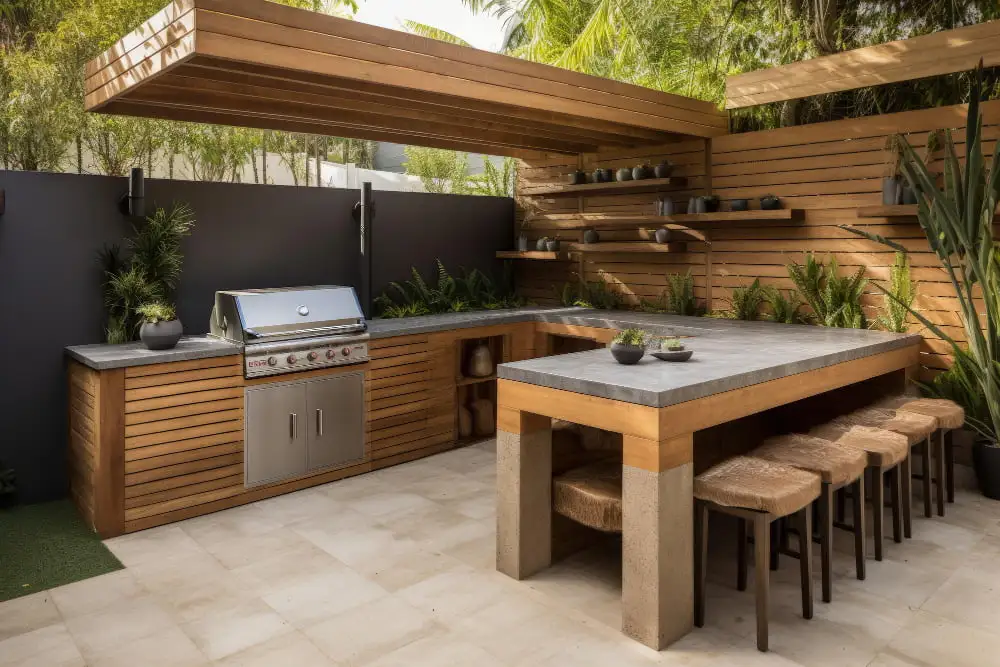 outdoor kitchen cabinet Maintenance and Weatherproofing