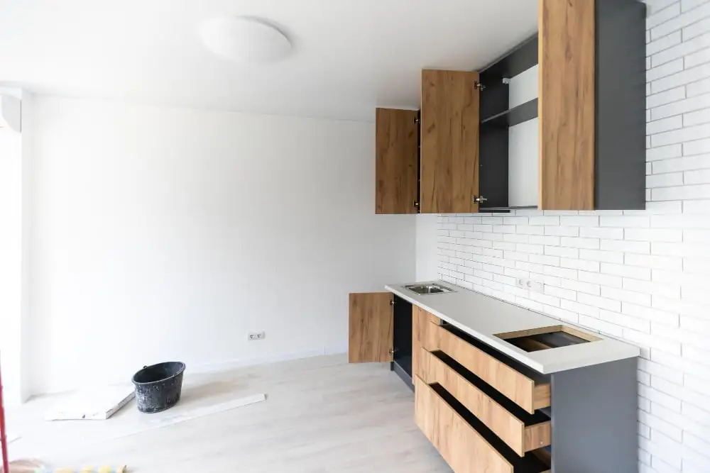 plywood kitchen cabinet