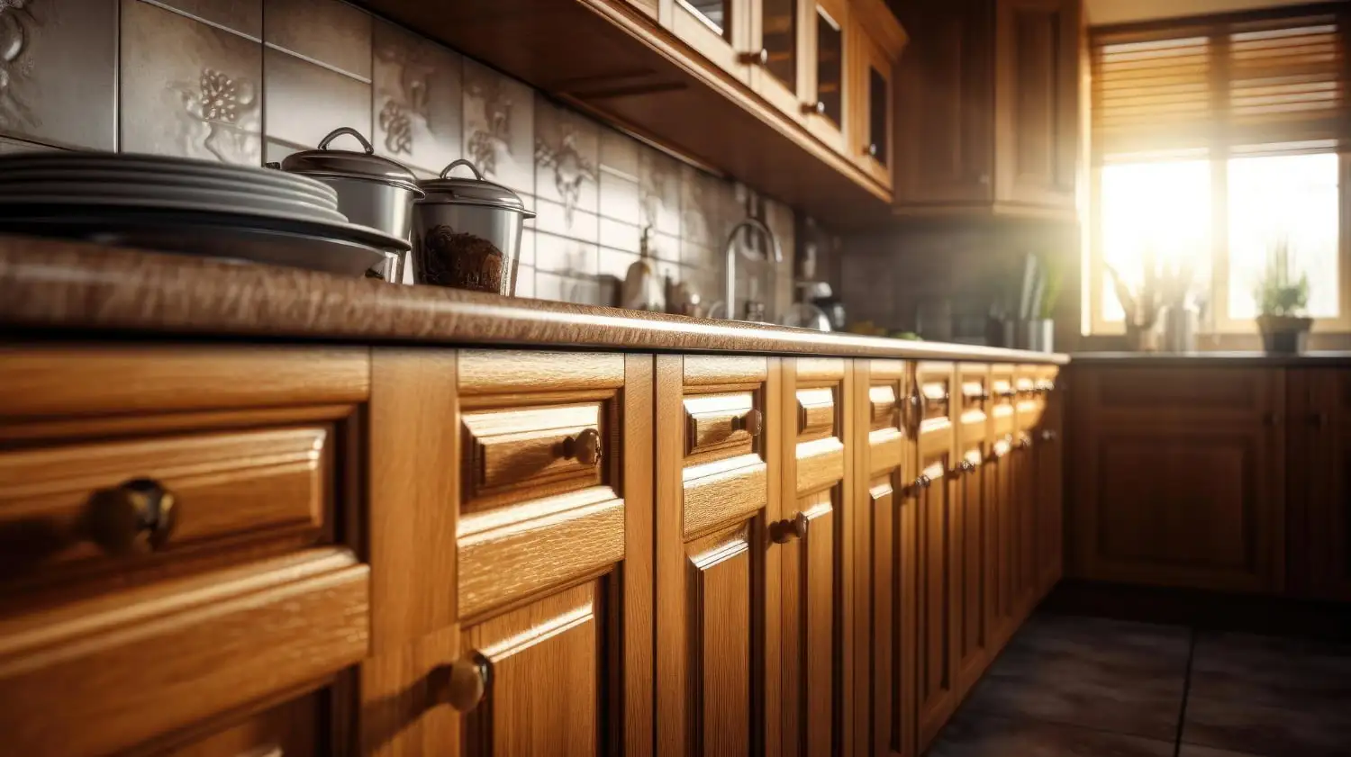 Rustic kitchen cabinets with Hardware Accessories