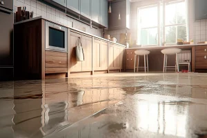Water- Damaged Kitchen Cabinets