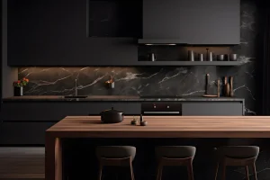 kitchen cabinets with a backsplash