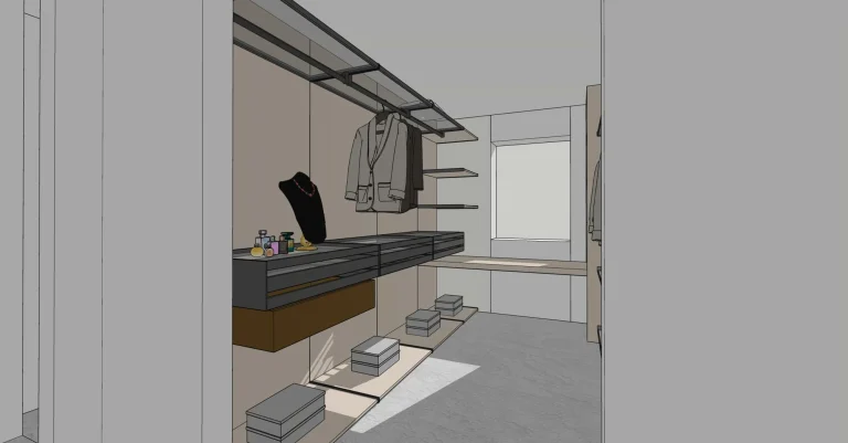 Desenho de design de closet