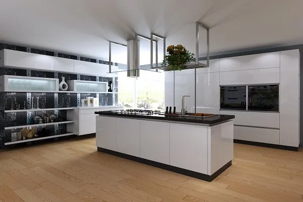 White Lacquer Paint Kitchen Cabinets