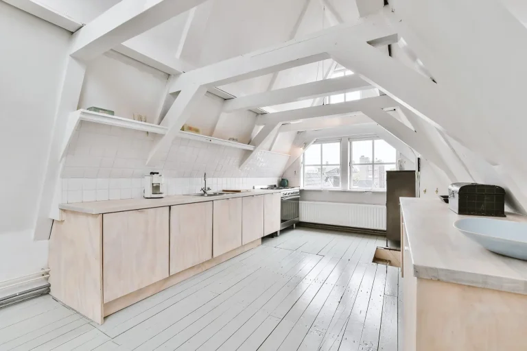 Attic style Kitchens With No Upper Cabinets