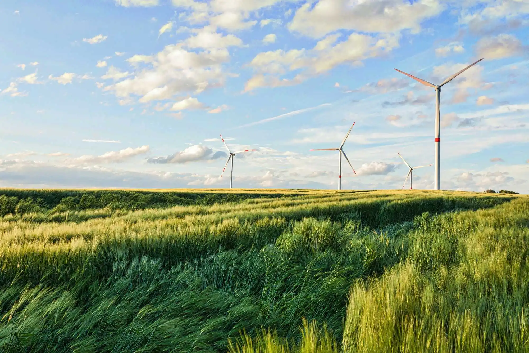 beautiful shot wind turbines cloudy sky eiffel region germany