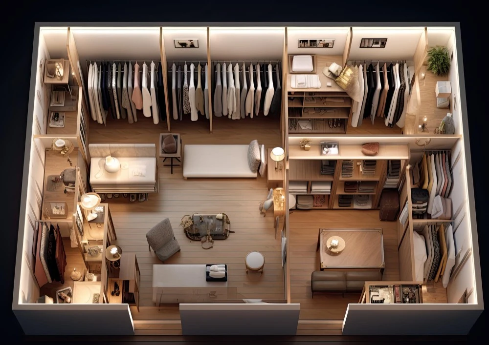 Walk in Closet Dimensions and Layout - BK Ciandre
