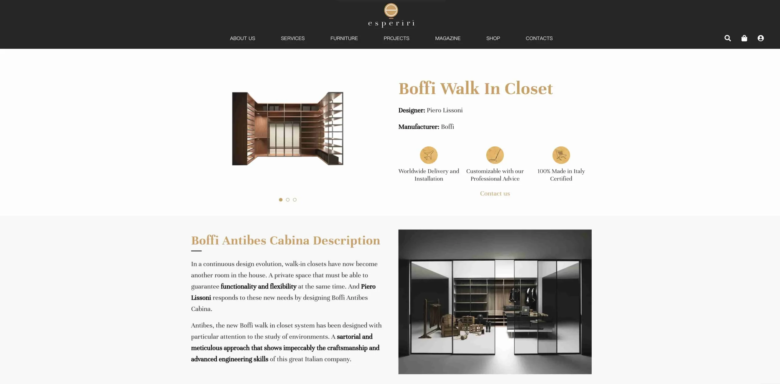 Esperiri Milano Walk in Closet website Esperiri Milano Walk in Closet website