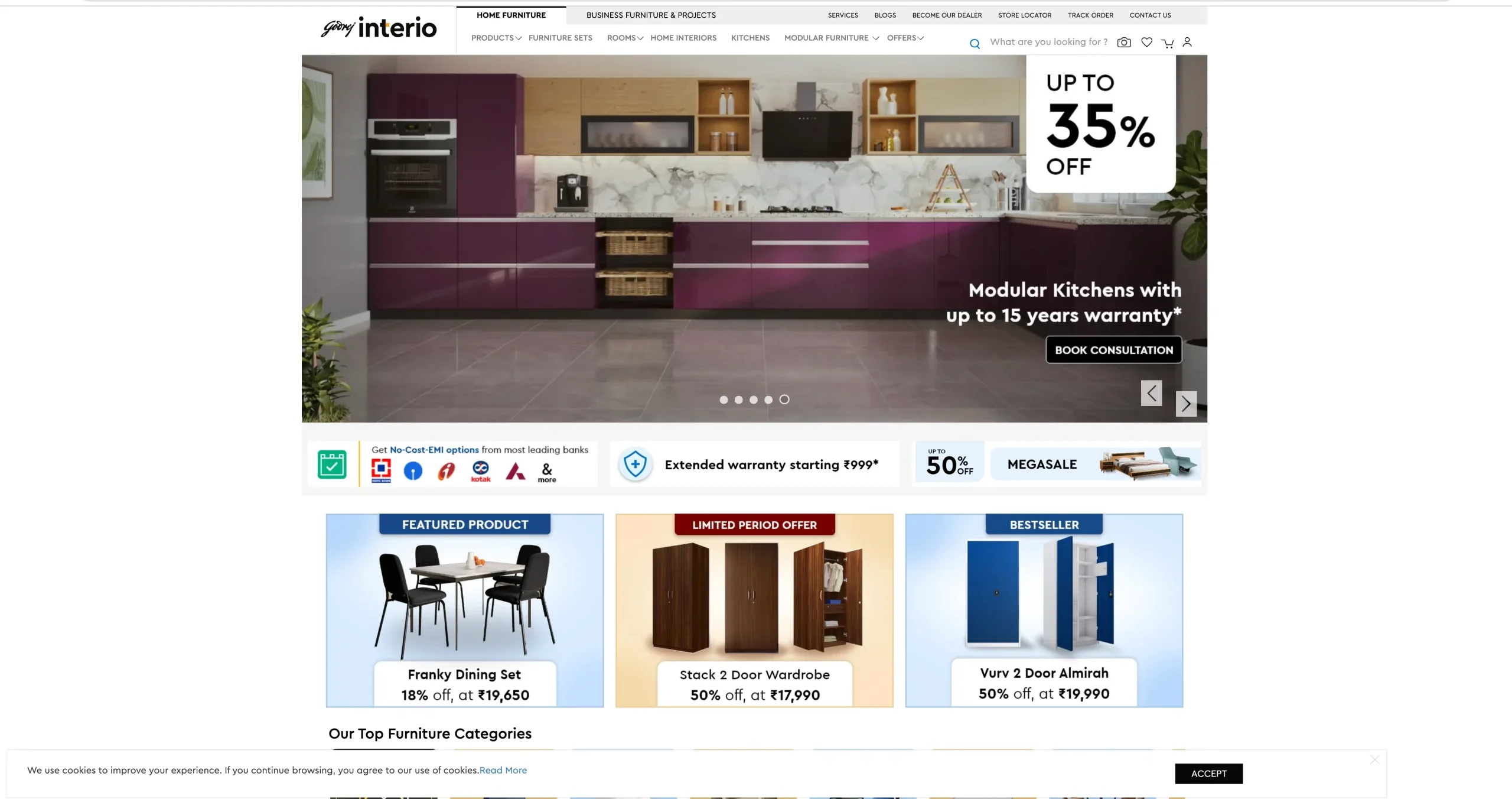 Godrej Interio website