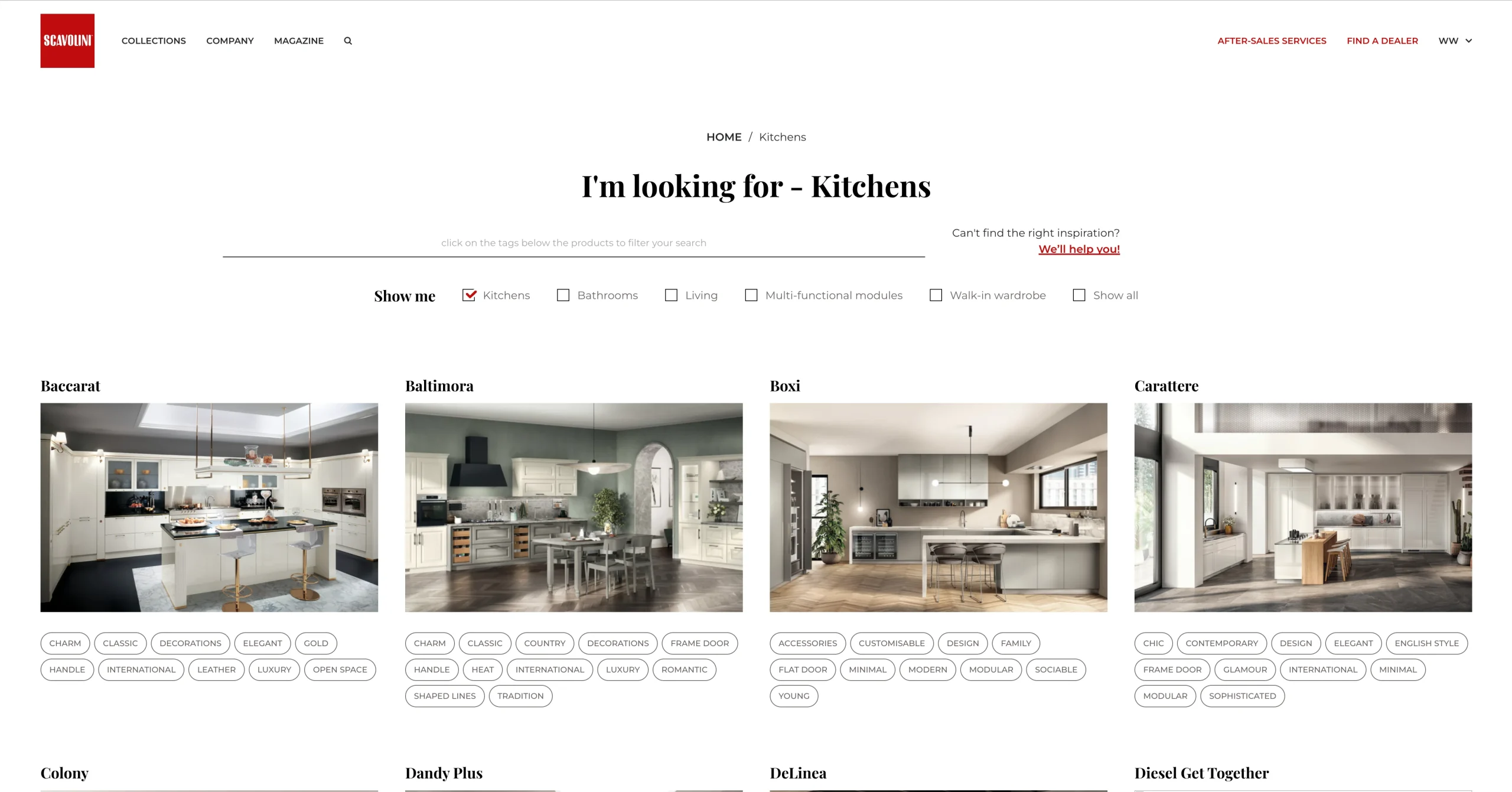 Italian Kitchens by Scavolini website Italian Kitchens by Scavolini website