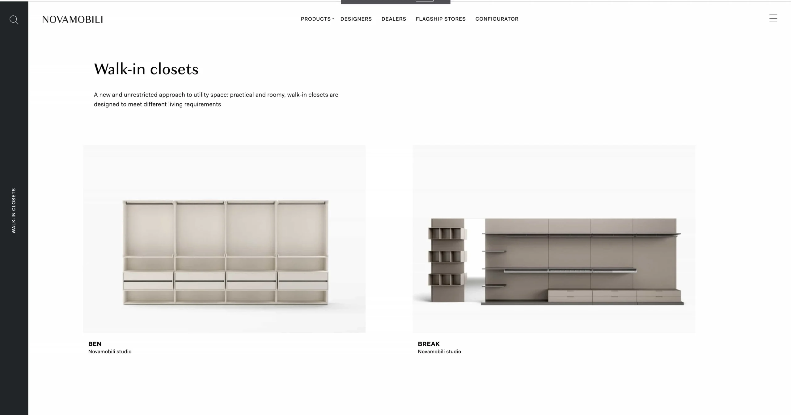 NOVAMOBILI website NOVAMOBILI website