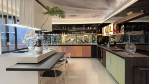 5Eclectic kitchen with artistic elements and vibrant decor