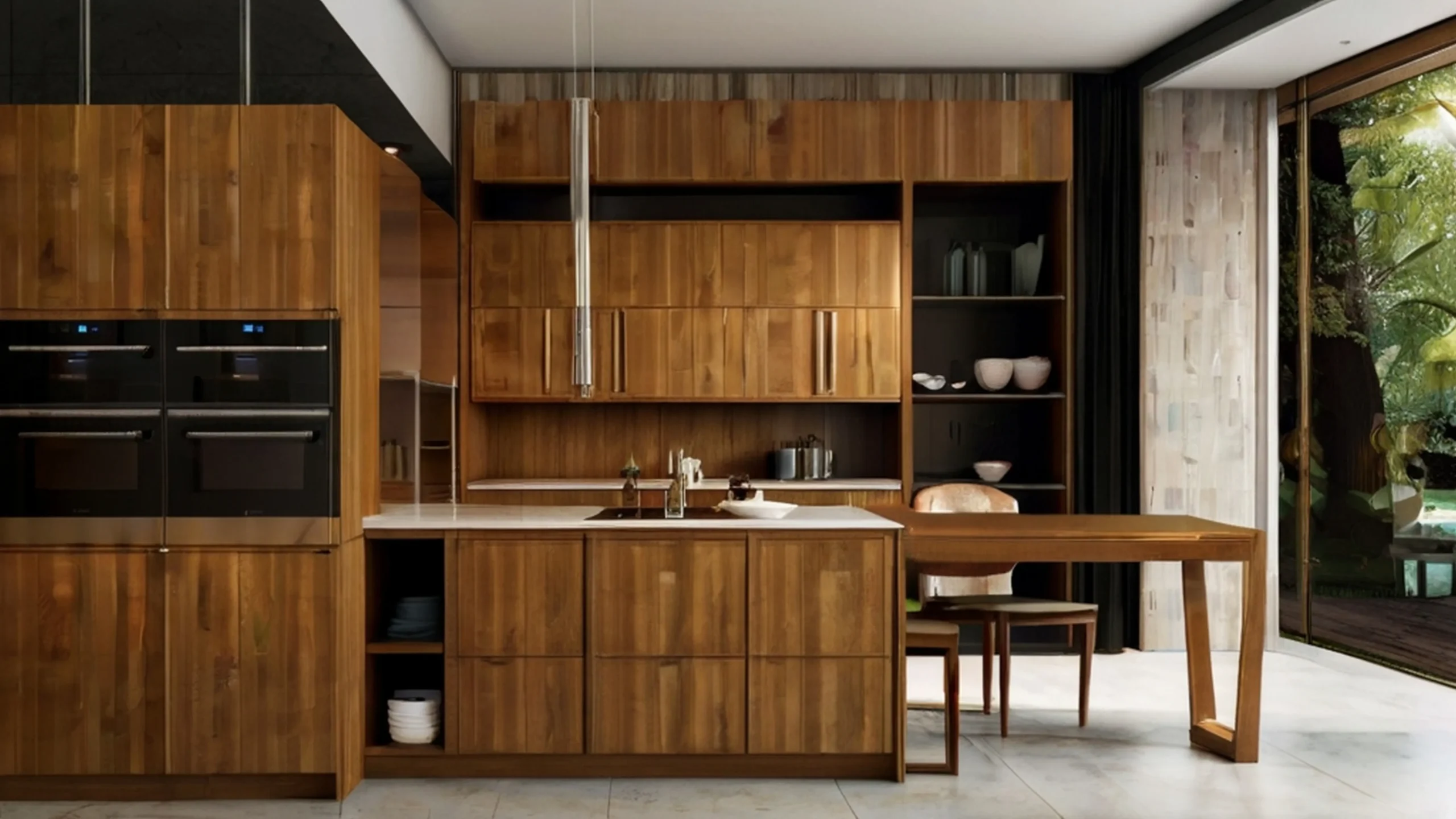 wooden luxurious modern cabinet classic kitchen design