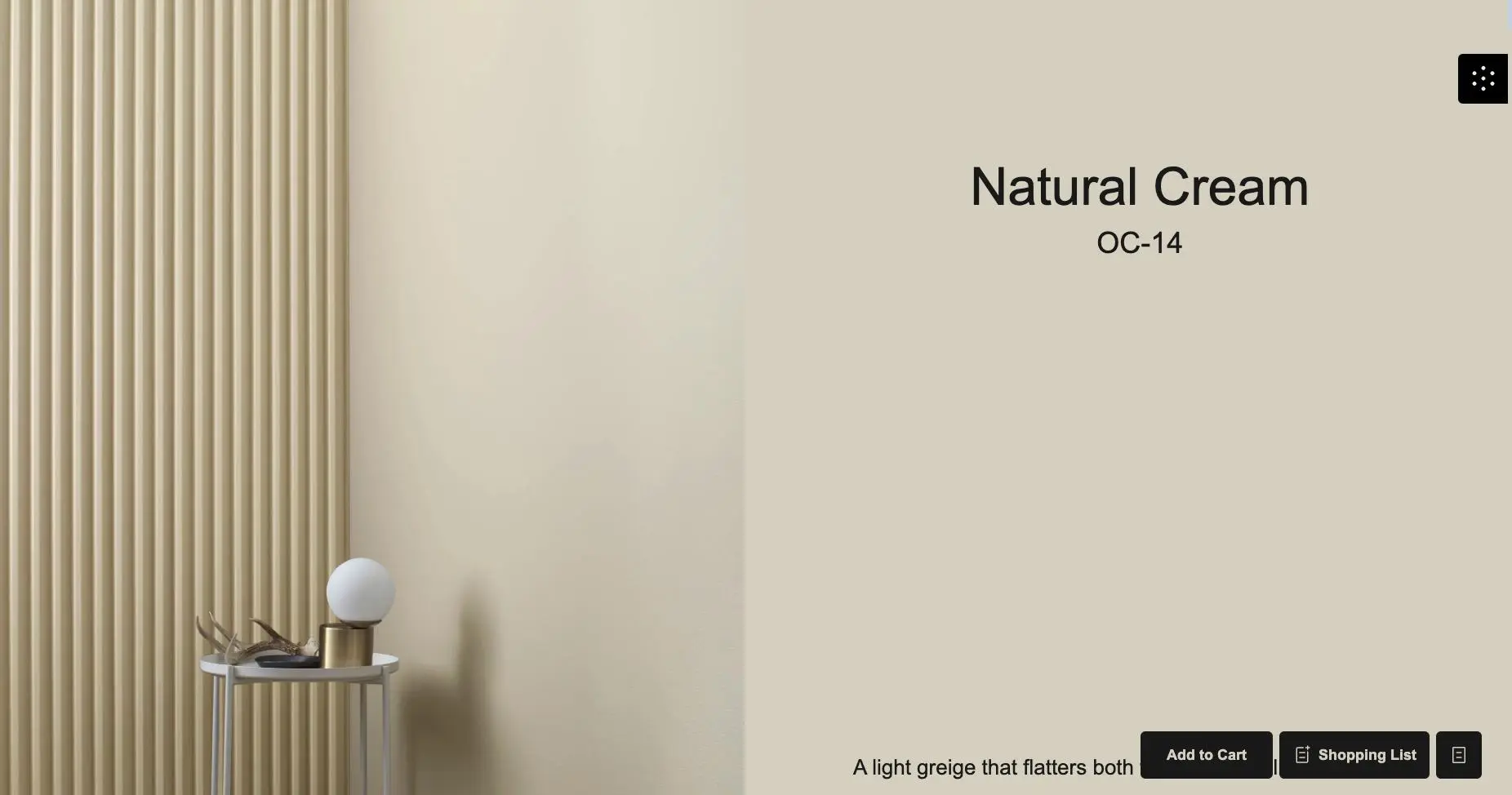 Benjamin Moore Crema Naturale Crema Naturale OC 14