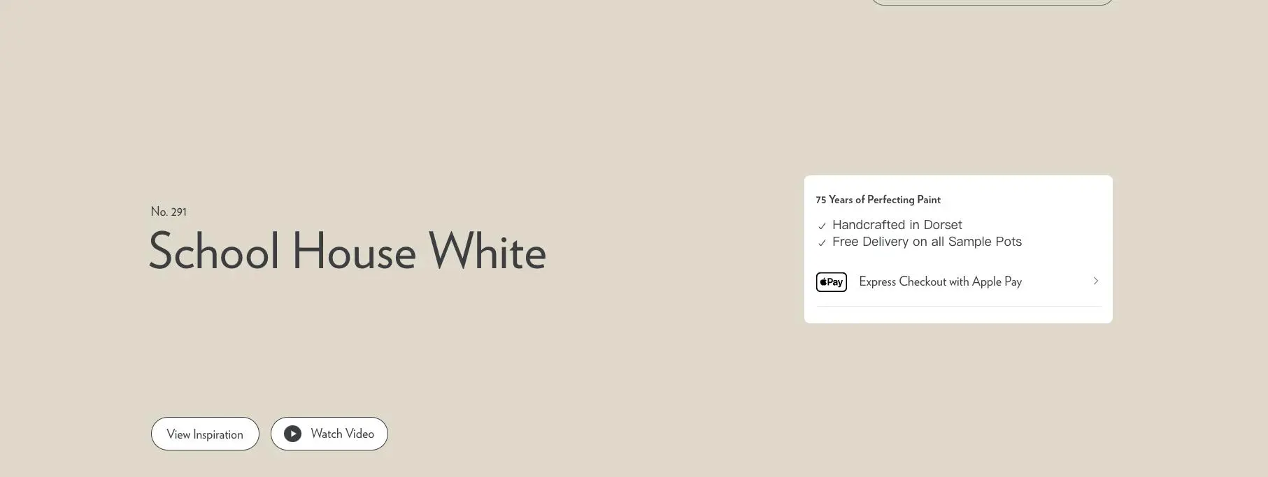 Casa della scuola Farrow Ball White No 291