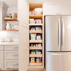 Pull out pantry systems optimize storage in small kitchens
