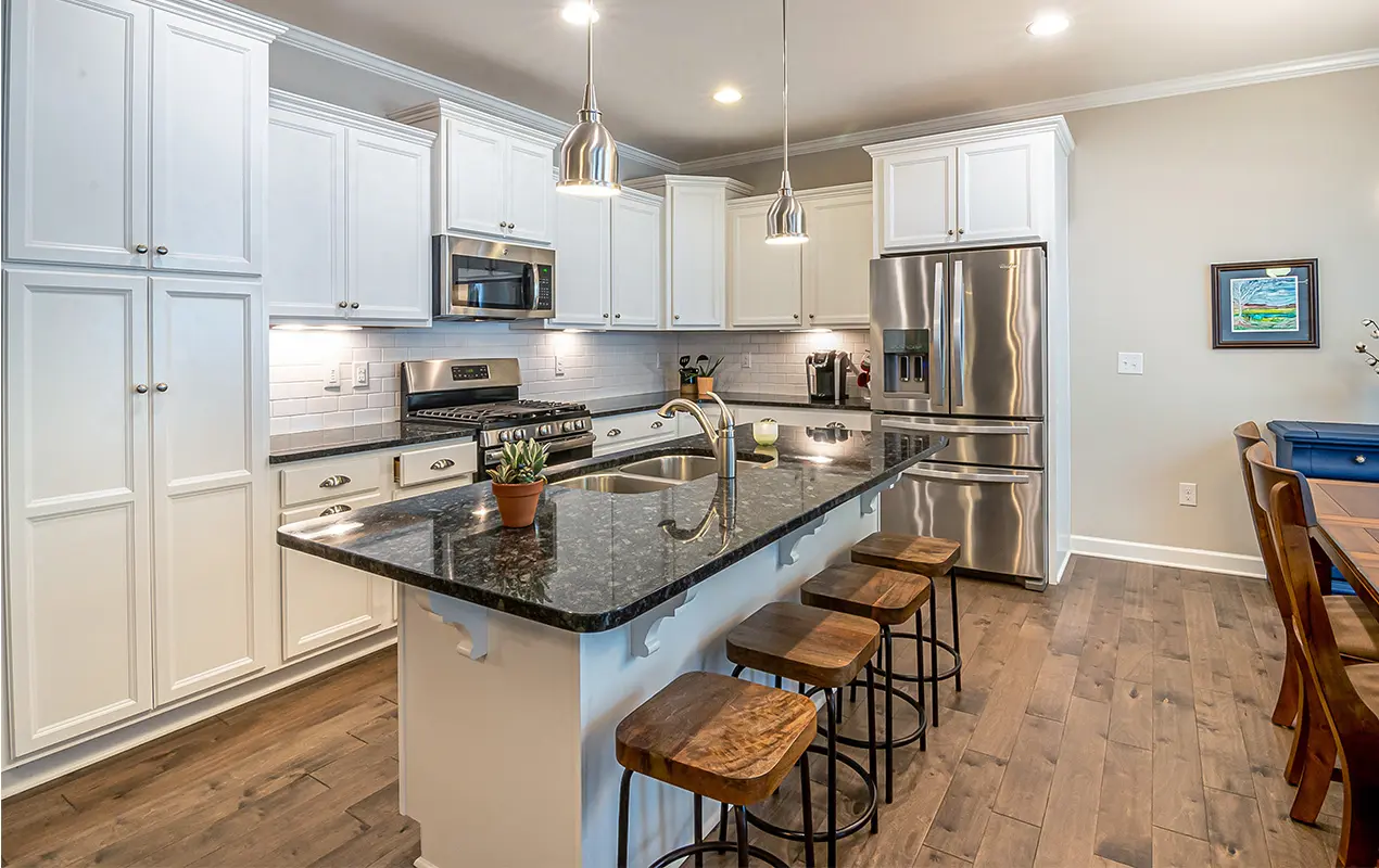 Bold colored kitchen island energizing the kitchen design Bold colored kitchen island energizing the kitchen design