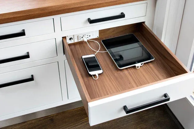 Cabinet with Built In Charging Station