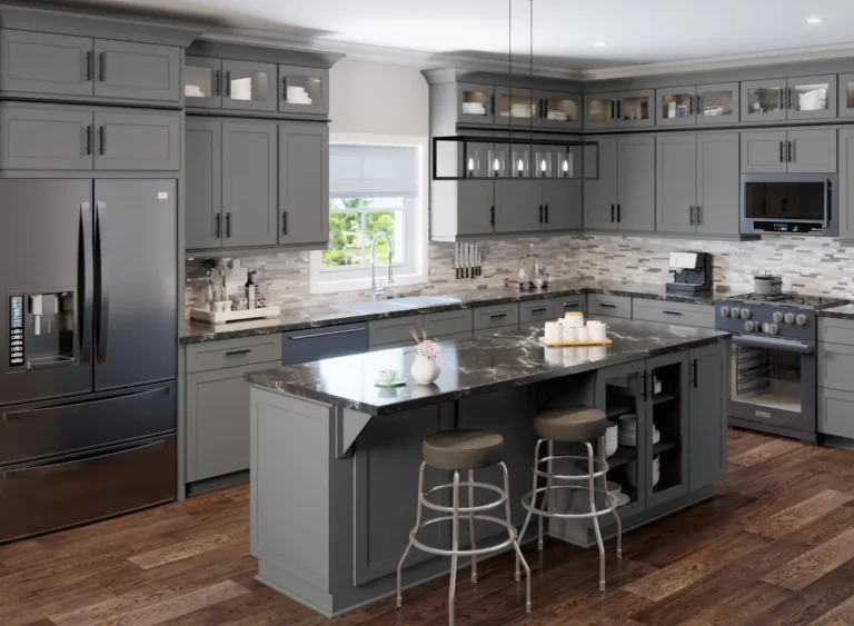 Gray shaker cabinet