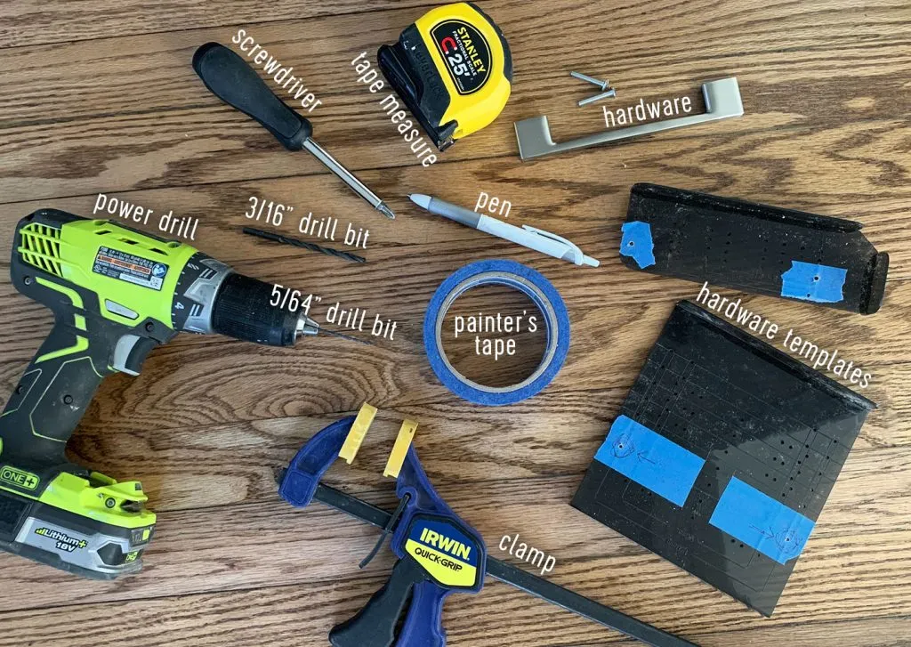 Installing Cabinet Harware Supplies With some tools Installing Cabinet Harware Supplies With some tools
