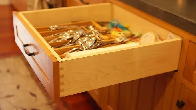 Triangular corner kitchen Base Cabinet with Hidden Drawers