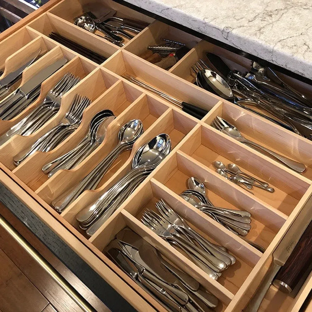 custom inserts for organizing utensils in drawers
