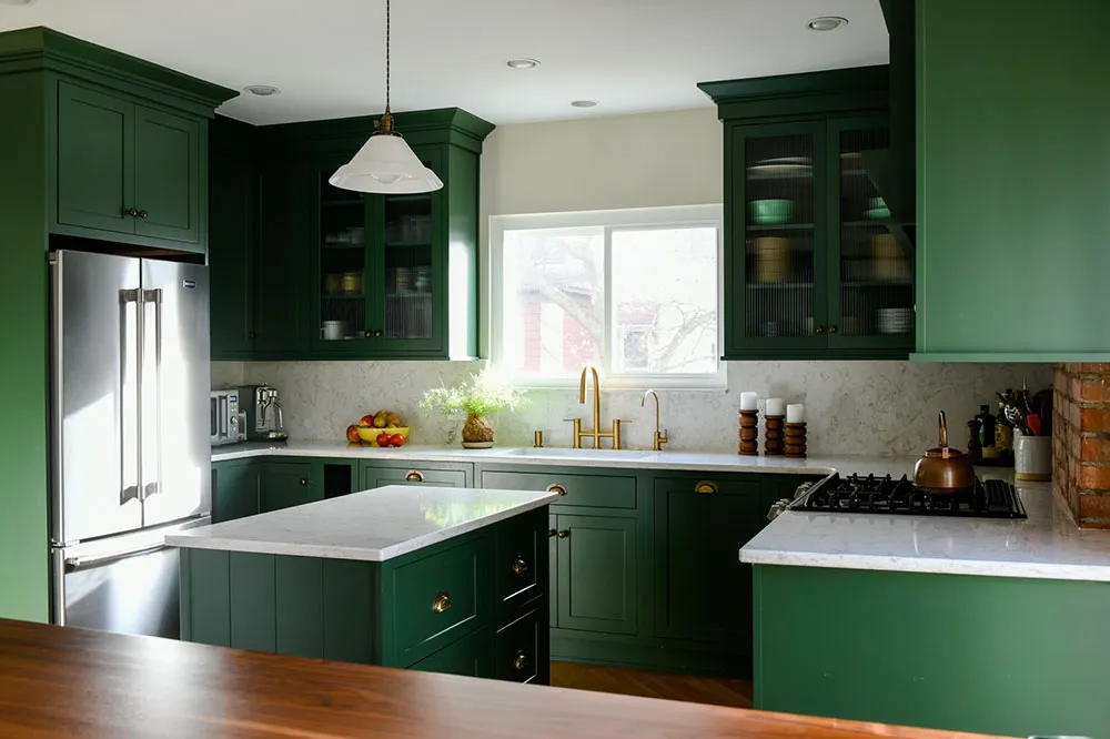 Green Kitchen with Dark Cabinets Ideas [November 2024]