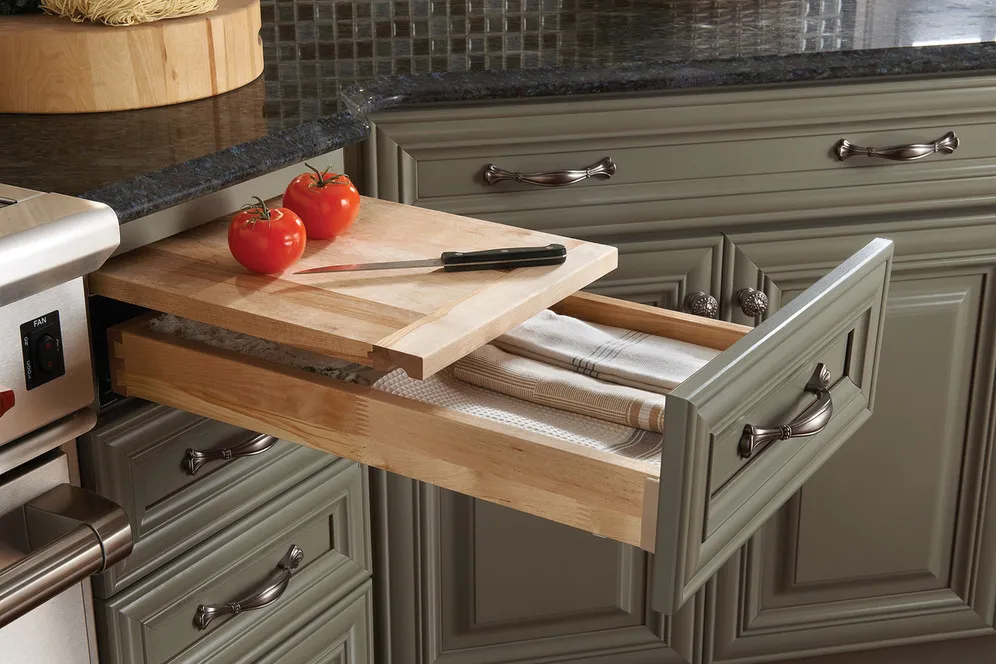kitchen cabinet about pull out cutting board