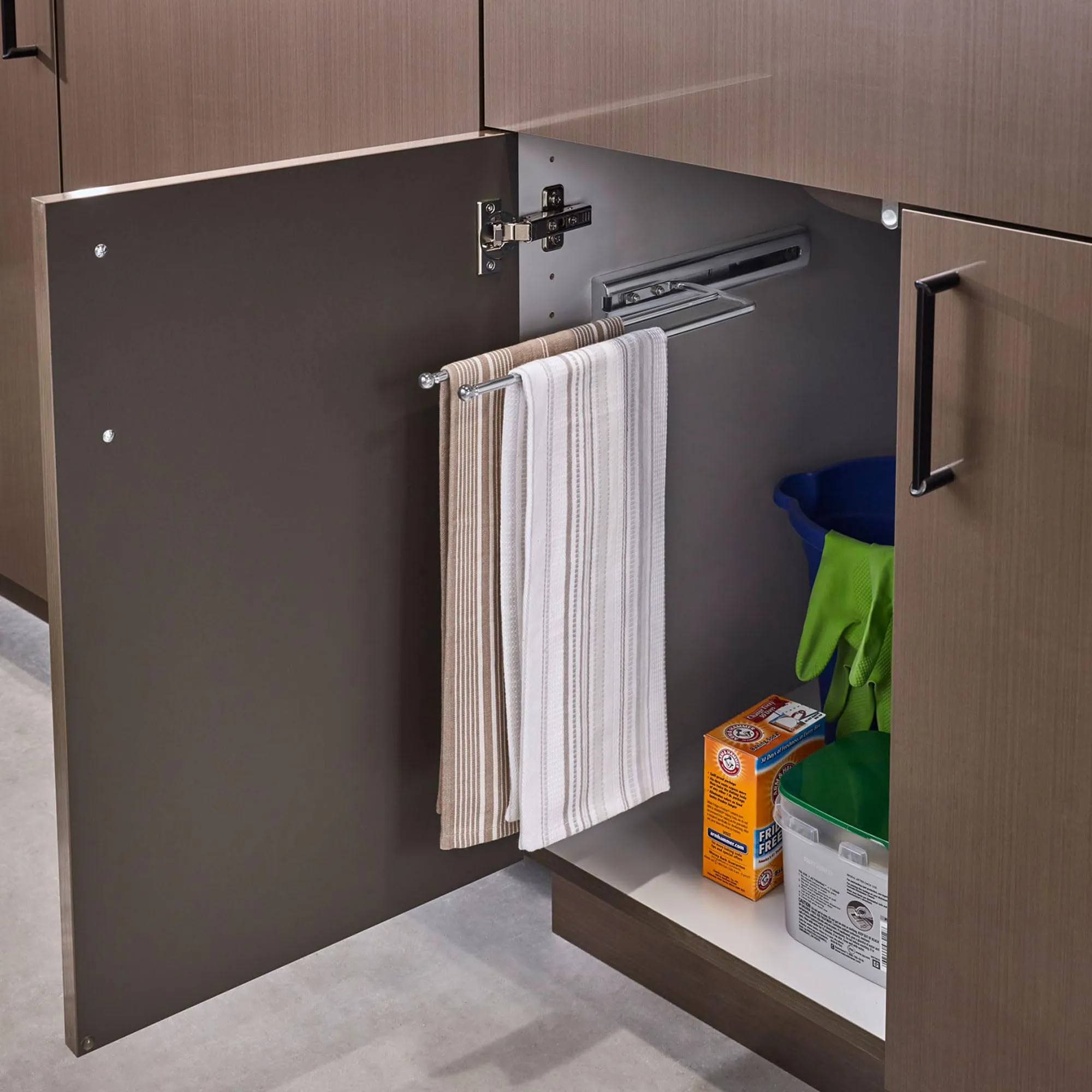 kitchen cabinet with pull out towel bar kitchen cabinet with pull out towel bar