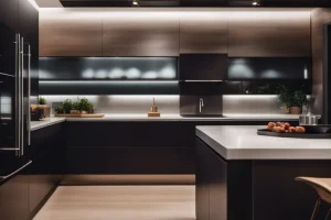 Creative decor arrangements above modern kitchen cabinets