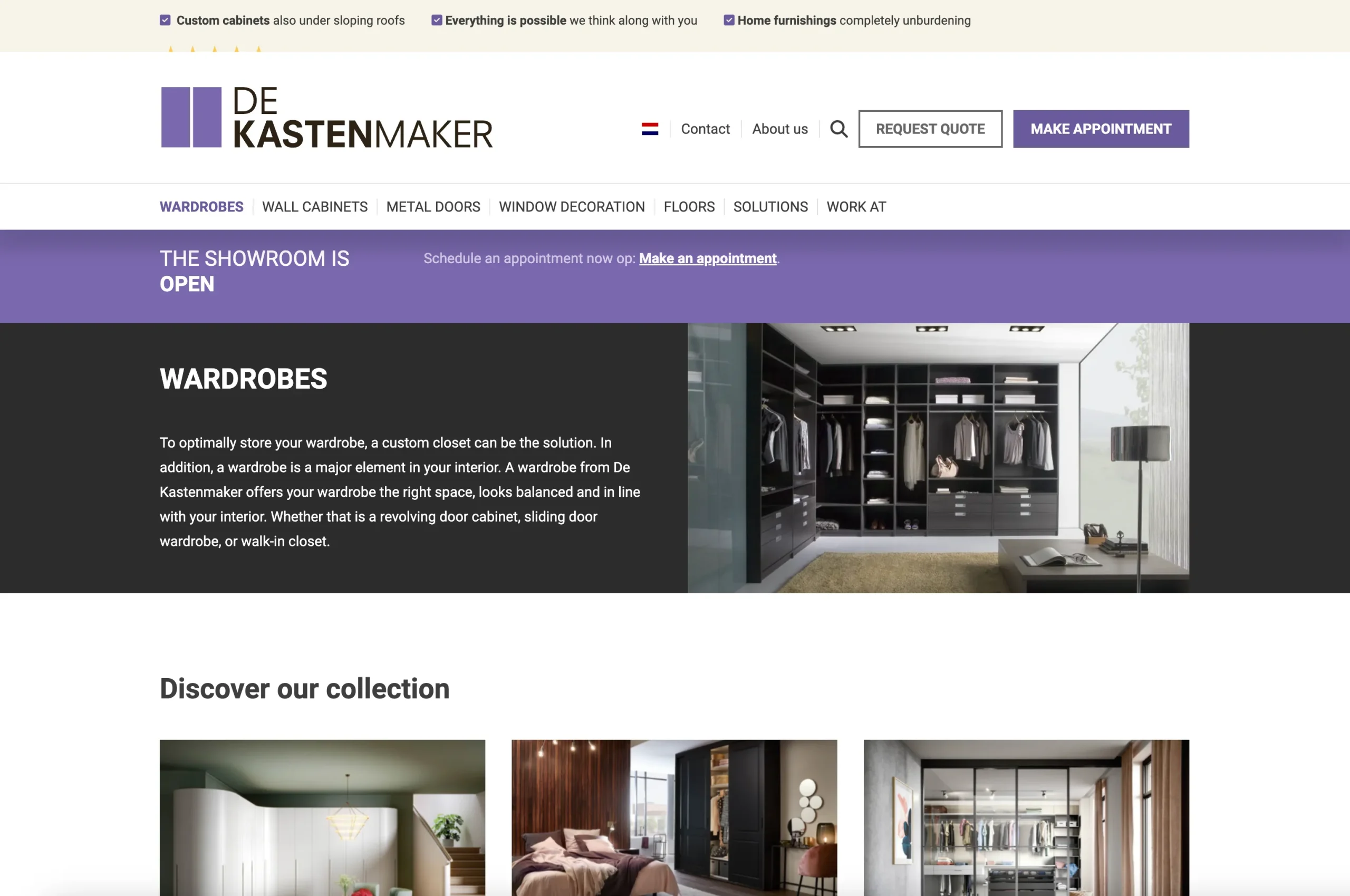 De Kastenmaker website De Kastenmaker website