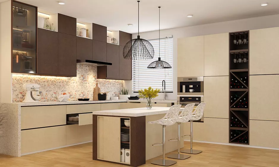 Decoración superior Para gabinetes de cocina modernos, agregue un toque de color con jarrones