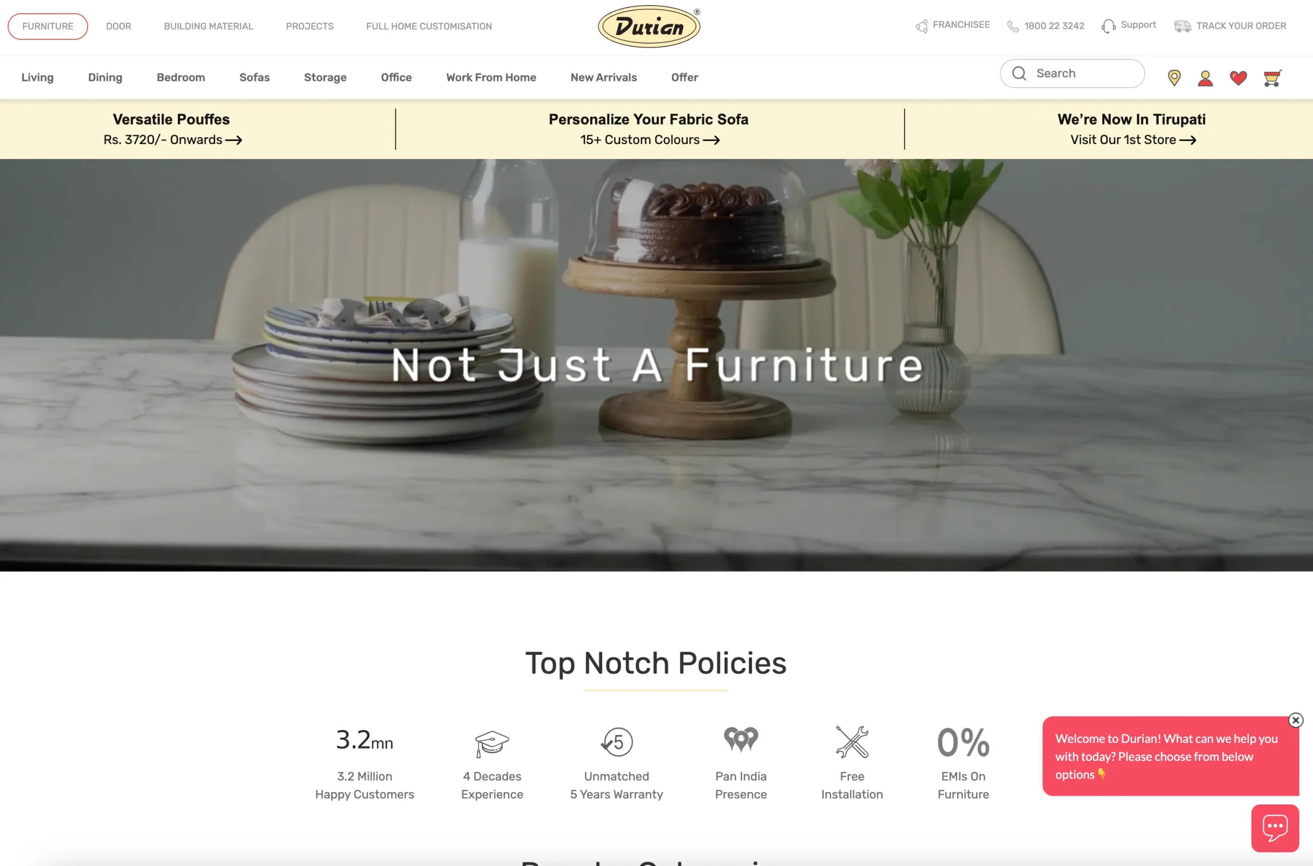 Durian Furniture website