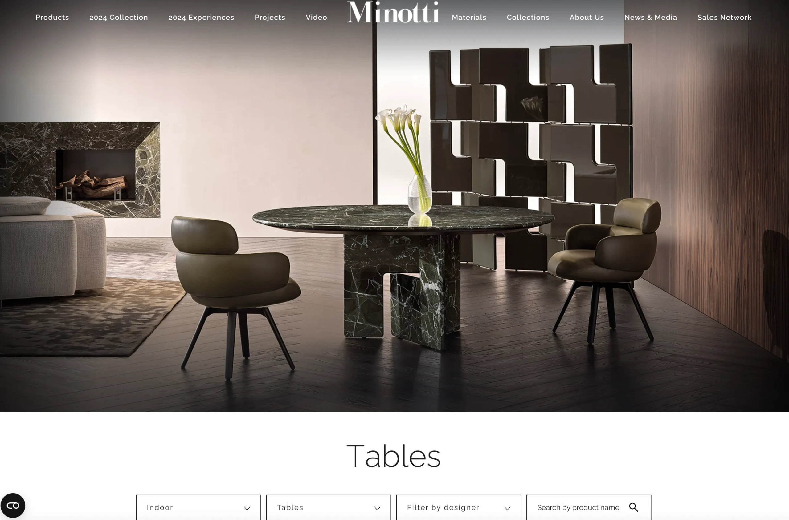 Minotti website Minotti website