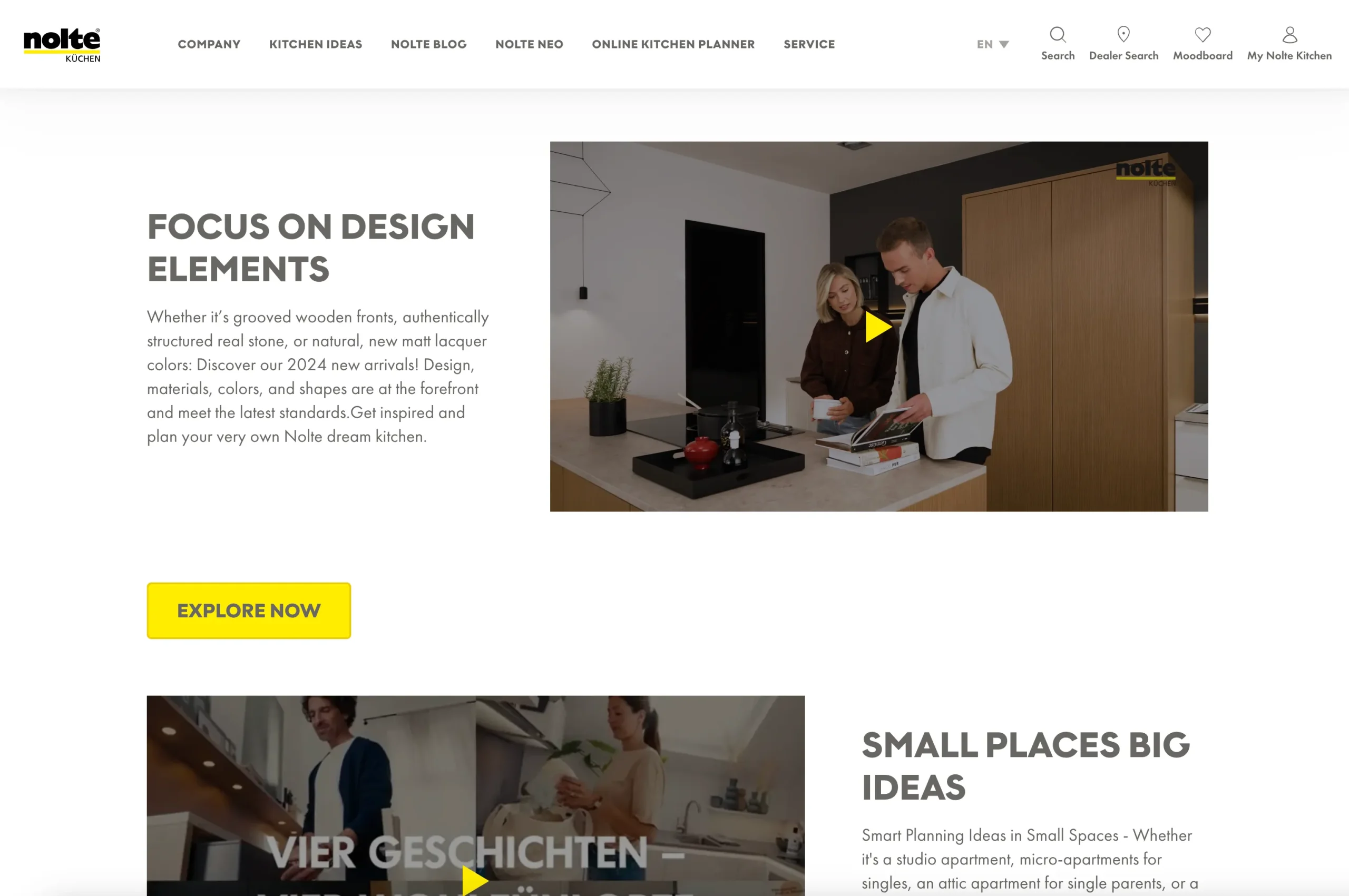 Nolte Küchen website
