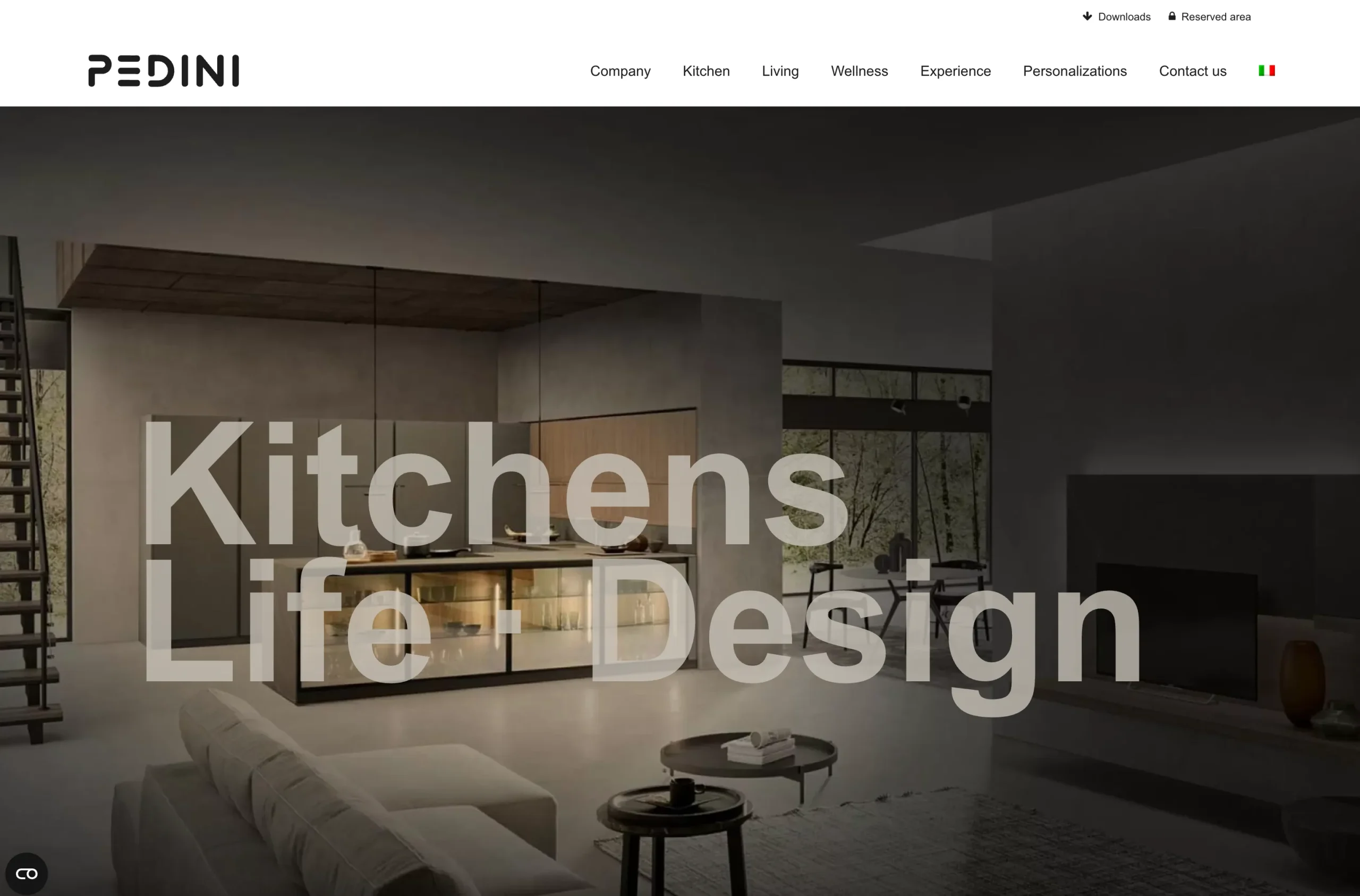 Pedini Cucine website